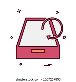 Drop box icon design vector