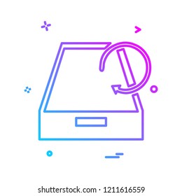 Drop box icon design vector