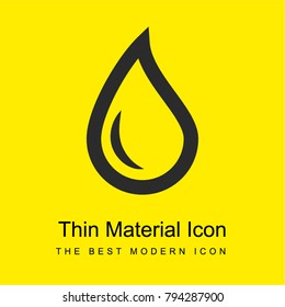 Drop bright yellow material minimal icon or logo design