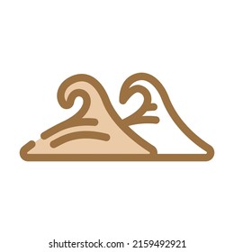 drop chocolate color icon vector. drop chocolate sign. isolated symbol illustration