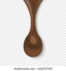 drop of chocolate isolated on transparent background