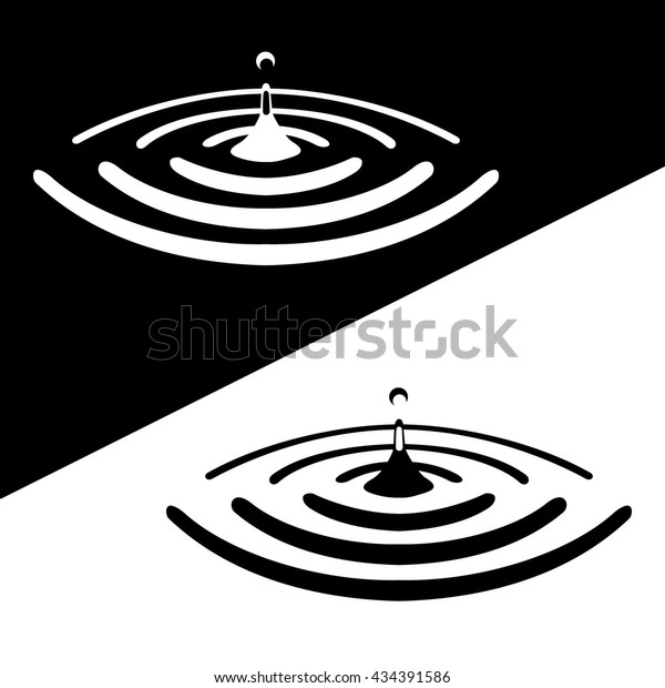 Drop Circle Waves On Water Icon Stock Vector (Royalty Free) 434391586 ...