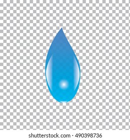 drop of clean water on a transparent background vector