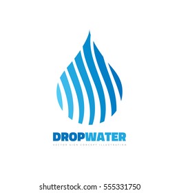 Drop clean water - vector business logo template concept illustration. Abstract creative sign. Design element.
