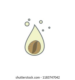 drop of coffee colored icon. Element of colored coffee icon for mobile concept and web apps. Color drop of coffee icon can be used for web and mobile