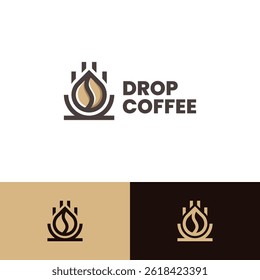 drop coffee logo vector suitable for coffeeshop