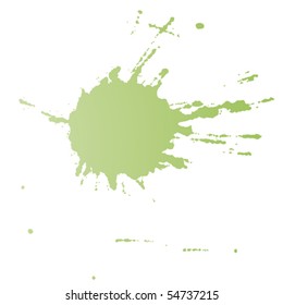 Drop of color with splashes