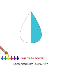 The Drop, the coloring book to educate preschool kids with easy gaming level, the kid educational game to color the colorless half by sample.
