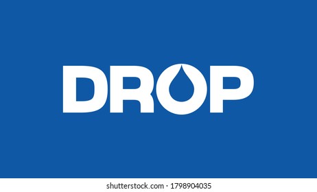 Símbolo del logotipo del icono de concepto de caída