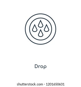 Drop concept line icon. Linear Drop concept outline symbol design. This simple element illustration can be used for web and mobile UI/UX.