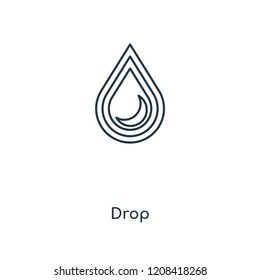 Drop concept line icon. Linear Drop concept outline symbol design. This simple element illustration can be used for web and mobile UI/UX.