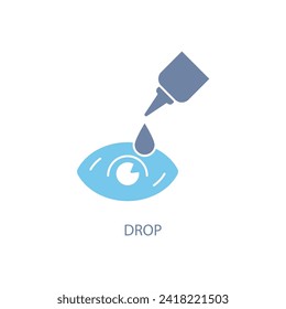 drop concept line icon. Simple element illustration. drop concept outline symbol design.
