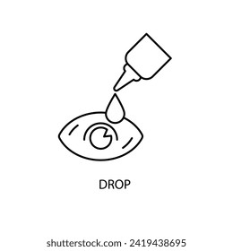 drop concept line icon. Simple element illustration. drop concept outline symbol design.