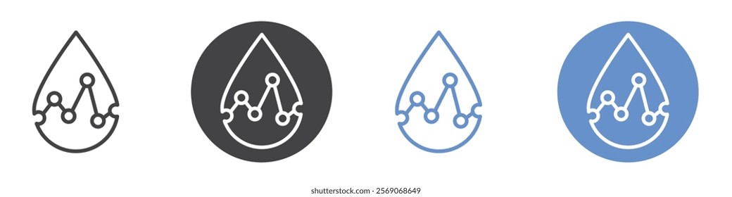 Drop connection icon vector symbol outline sign