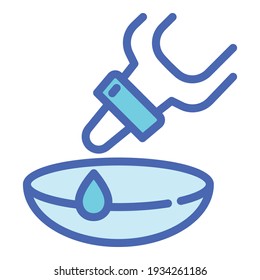 Drop contact lens icon. Outline drop contact lens vector icon for web design isolated on white background