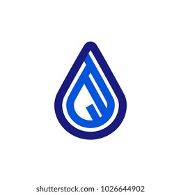 Drop. Cool vector icon or logo template