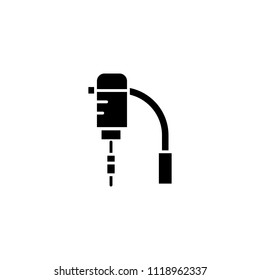 Drop counter black icon concept. Drop counter flat  vector symbol, sign, illustration.