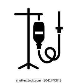 Drop Counter Icon. Black Stencil Design. Vector Illustration.