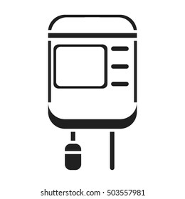 Drop counter icon in black style isolated on white background. Medicine and hospital symbol stock vector illustration.