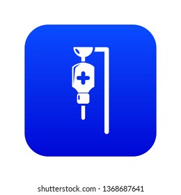 Drop counter icon blue vector isolated on white background