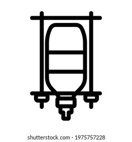 Drop Counter Icon. Editable Bold Outline Design. Vector Illustration.