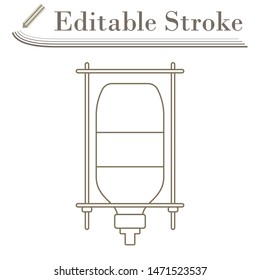 Drop Counter Icon. Editable Stroke Simple Design. Vector Illustration.