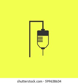 Drop counter icon flat. Black pictogram on white background. Vector illustration symbol and bonus button
