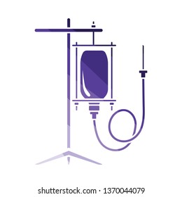 Drop counter icon. Flat color design. Vector illustration.