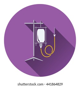 Drop counter icon. Flat color design. Vector illustration.