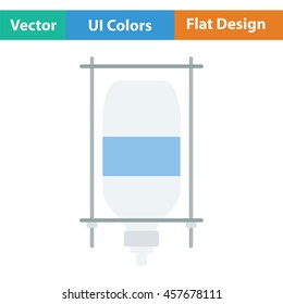 Drop counter icon. Flat color design. Vector illustration.