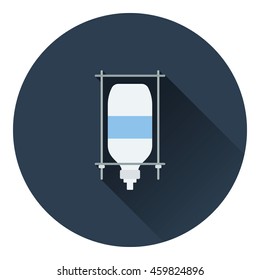Drop counter icon. Flat color design. Vector illustration.