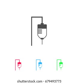 Drop counter icon flat. Color pictogram on white background. Vector illustration symbol and bonus icons