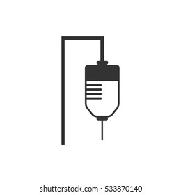 Drop counter icon flat. Illustration isolated on white background. Vector grey sign symbol