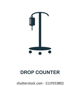 Drop Counter icon. Line style icon design. UI. Illustration of drop counter icon. Pictogram isolated on white. Ready to use in web design, apps, software, print.