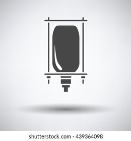 Drop counter icon on gray background, round shadow. Vector illustration.