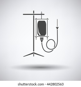 Drop counter icon on gray background, round shadow. Vector illustration.
