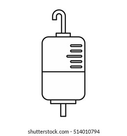 Drop counter icon in outline style on a white background vector illustration