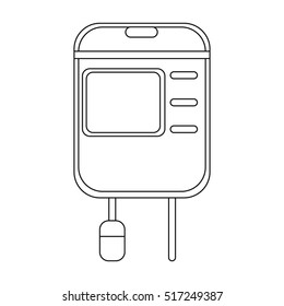 Drop counter icon in outline style isolated on white background. Medicine and hospital symbol stock vector illustration.