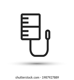 Drop-Counter-Symbol, Vektormedizinisches Element für trendige Design. Einfaches Piktogramm für mobile Konzepte und Web-Apps. Vektorgrafik-Drop-Symbol einzeln auf weißem Hintergrund.