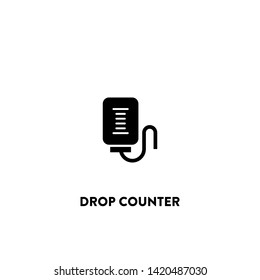 drop counter icon vector. drop counter sign on white background. drop counter icon for web and app