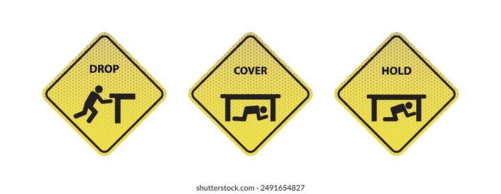 drop cover hold text information sign