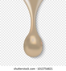 drop of cream isolated on transparent background