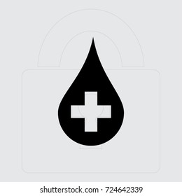 Drop with cross vector icon