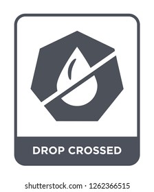 drop crossed icon vector on white background, drop crossed trendy filled icons from Ultimate glyphicons collection, drop crossed simple element illustration