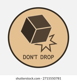 No soltar cubo (insignia redonda, bronceado, contorno)	