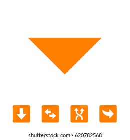 Drop down arrow icon stock vector illustration