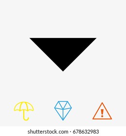 Drop down arrow icon stock vector illustration