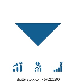 Drop down arrow icon stock vector illustration