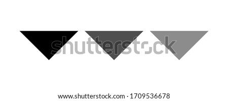 Drop down arrow icon stock vector illustration.