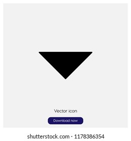 Drop down arrow sign icon in trendy flat style isolated on grey background, modern symbol vector illustration for web